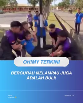 Bergurau melampau juga adalah buli!  23 September 2025 Pihak polis digesa segera bertindak mengesan sekumpulan pelajar di sebuah institusi pengajian yang melakukan gurauan melampau ke atas seorang pelajar lain. Pengerusi Mara, Datuk Dr. Asyraf Wajdi Dusuki, berkata, tindakan sedemikian tidak boleh sesekali dikompromikan atau didiamkan atas alasan gurauan. “Apakah kita hendak menunggu sehingga kecederaan kekal mahupun kematian baru hendak bertindak? “Harap pihak polis dapat segera bertindak dengan tegas. Semua pelaku juga wajib didakwa agar menjadi pengajaran penting buat semua,” katanya menerusi media sosial. Menerusi video yang dikongsikan beliau, jelas memaparkan dipercayai lima pelajar masing-masing memegang kaki dan tangan seorang pelajar lain dan dengan sengaja ‘menghayunkan’ bahagian kelangkangnya ke arah tiang sebuah papan tanda. Sementara itu, lima pelajar lain yang berdekatan turut menjadi ‘penonton’ dan mereka hanya ketawa selepas perbuatan itu dilakukan. Orang ramai meluahkan rasa kesal dan turut menggesa supaya tindakan tegas segera dilakukan. “Dah 2025 pun masih ada lagi perangai sebegini. Kurang didikan cikgu di sekolah atau kurang didikan ibu bapa di rumah,” komen seorang pengguna. “#PDRM sila lakukan siasatan dan tangkapan,” ujar @Mohamad Bedu Mad. “Ni (boleh) mencederakan alat sulitnya. Satu jenayah,” kata @Mfs Nan. #malaysia #foryou #fyp #news 