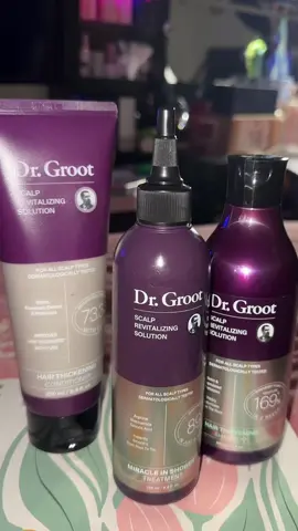 Thicker, healthier hair starts at the root. 💆‍♀️✨ Revitalize your scalp in 3 easy steps with Dr. Groot’s Hair Thickening Set shampoo, treatment, and conditioner. #DrGroot #ScalpCare #hair #fyp #Love 