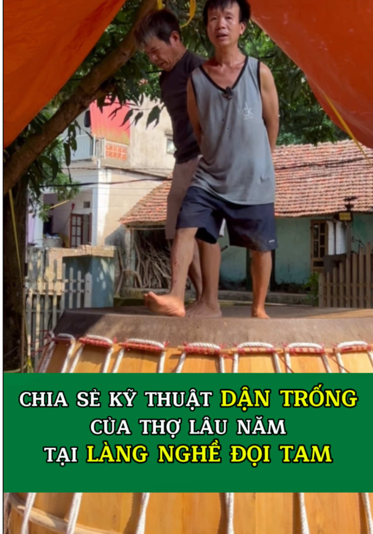 Chia sẻ Quy Trình dận Trống to của Thợ Trống lâu năm tại Làng Nghề Trống Đọi Tam #trống #toànlàmtrống #trốngđọitam #dậnmặttrống #trốngsấm 