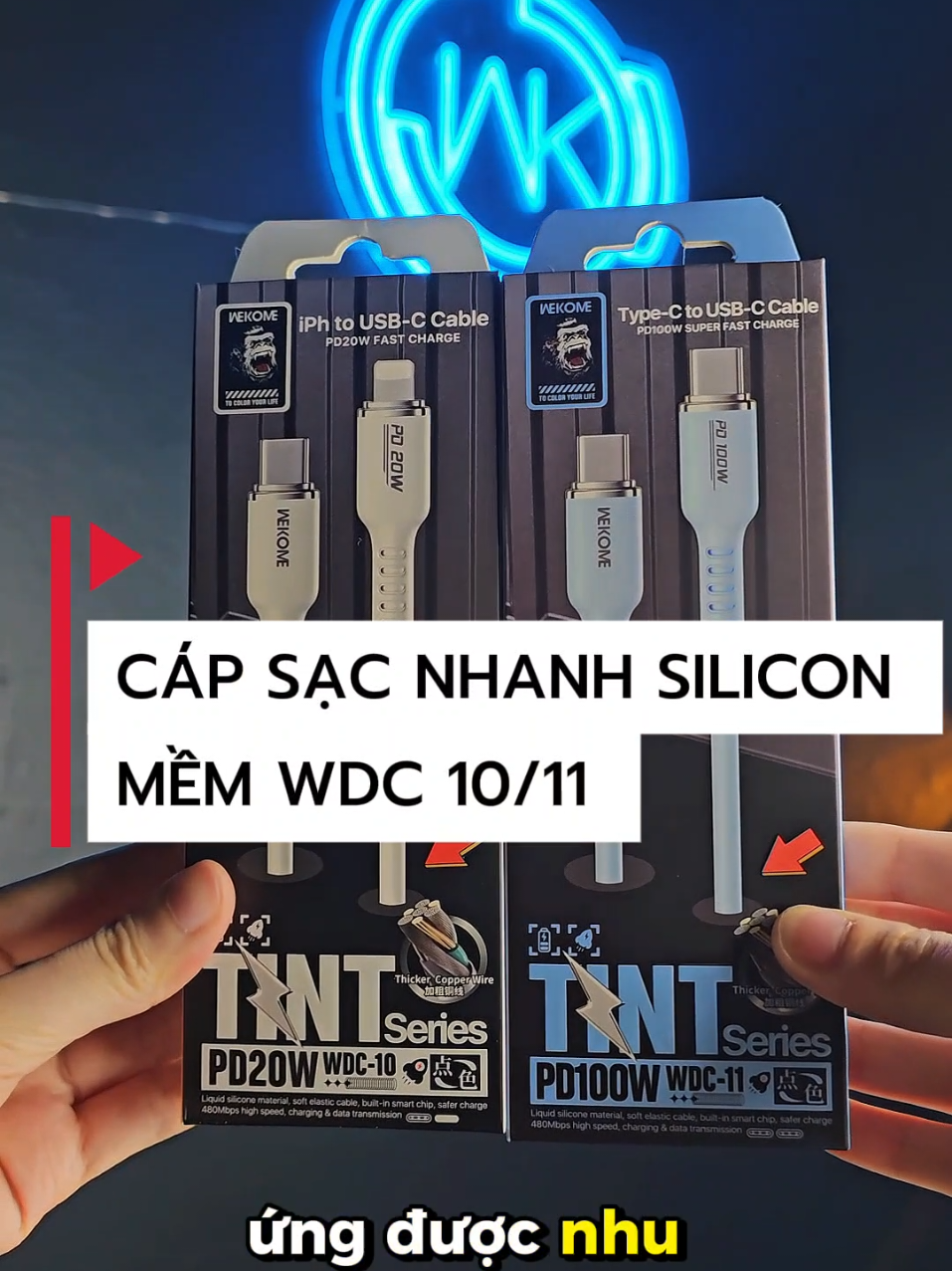 Cáp sạc nhanh Silicon mềm Wekome Wdc 10/11 #wekome #xhh #viral #fyb #CapCut 