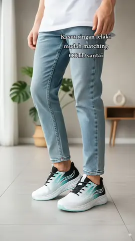 Kasut ringan lelaki mudah matching OOTD santai