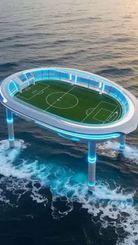 What if the next big match wasn't on land but on a stadium floating in the sea?  🇱🇷⚽ #ai #usa 