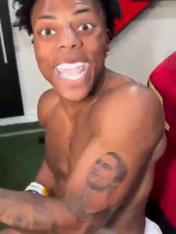 Ishowspeed fixed His Ronaldo Tattoo!#Ishowspeed #ronaldo #friendship 