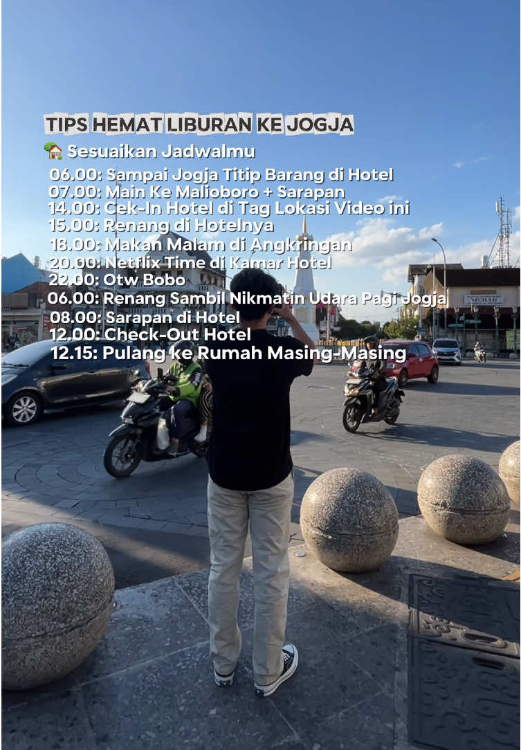 Tips hemat liburan ke Jogja. Ngga nyampe 500rb kamu bisa liburan 1 hari 1 malam, udah include hotel loh  #JelajahAkhirPekan  #JelajahHotelAkhirPekan  #jogja #malioboro #fyp 