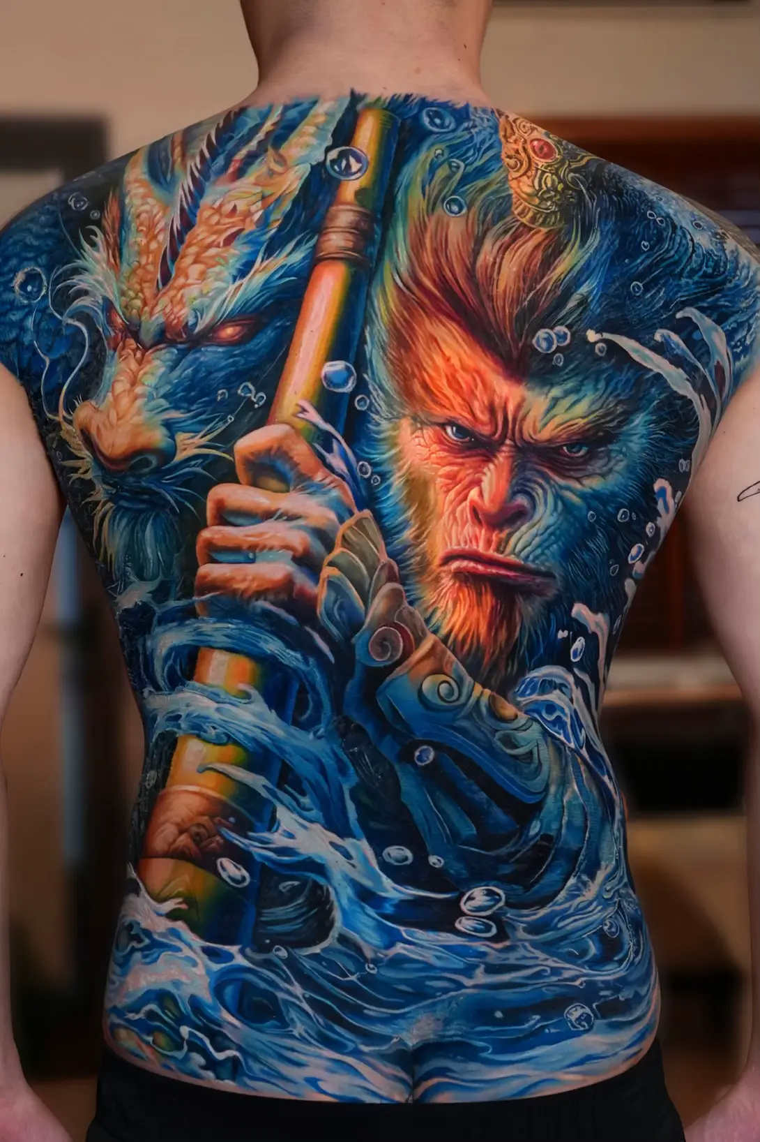 WUKONG - ĐẠI NÁO LONG CUNG   Colad cùng 5 anh em Spirit Realism trong 5 ngày liên tiếp Khương VIệt - Hoàng Thân - Nguyễn Vũ Thanh Tuấn - Tân Khoa #Wukong #wukongtattoo #hinhxam #tattoosaigon #SpiritRealism 