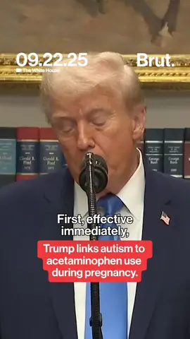 At a White House press conference Monday, President Donald Trump and several officials said the FDA will update drug labels to discourage acetaminophen use during pregnancy, citing a potential link between the common pain reliever and autism. The announcement came despite limited scientific evidence supporting such claims and was presented as part of the administration’s stated effort to address rising autism diagnoses. #trump #fda #acetaminophen #autism #healthpolicy