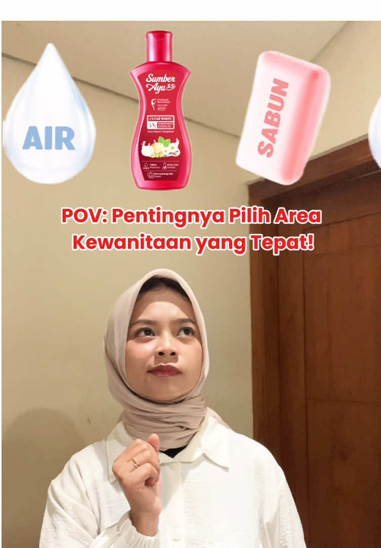 Air & sabun udah nggak zaman! 🚫 Sumber Ayu 3,5 Clear White, yuk!❤️ yang bikin area kewanitaan sehat & terawat✨ Sesuai sama pH 3,5 area kewanitaan & nggak perlu worry lagi gatal & bau🥰 Jadi makin pede seharian🙌🏻 Sumber Ayu 3,5, Pilihan Tepat, yuk checkout sekarang!  #SumberAyu3Koma5 #FaktapH3Koma5 #RekomendasiPembersihKewanitaan 