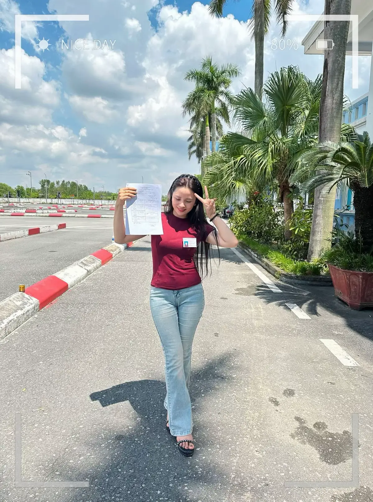 Chúc mừng bạn đã thi đạt. Đúng hơn cả thi tốt nghiệp thật. 😂#CapCut #xuhuongtiktok #trending #thibanglaixe 