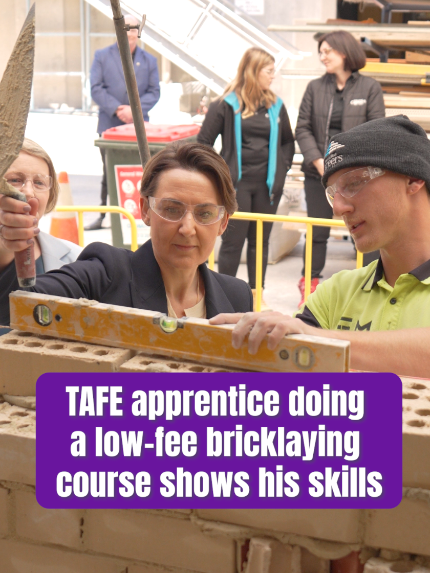 We're boosting WA's construction workforce by helping more West Aussies go to TAFE. By making more TAFE courses low-fee or completely fee-free, it means students can get a great qualification without being saddled with debt. Fee-free and low-fee TAFE is about developing a skilled and productive workforce so we can continue to deliver more social, community and affordable housing.