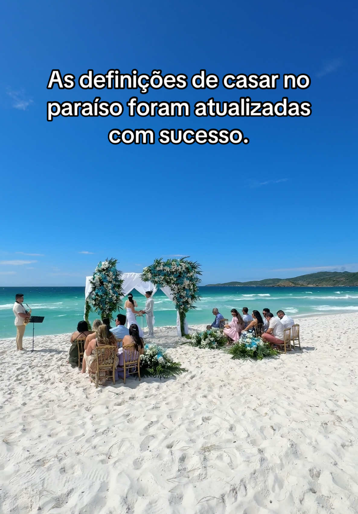 Quer casar em Arraial do Cabo-RJ e não sabe por onde começar?   Nós cuidamos de tudo! 🩵  #DestinoDeNoiva #CasamentoIntimista #ElopementWedding #casarnapraia #arraialdocabo 