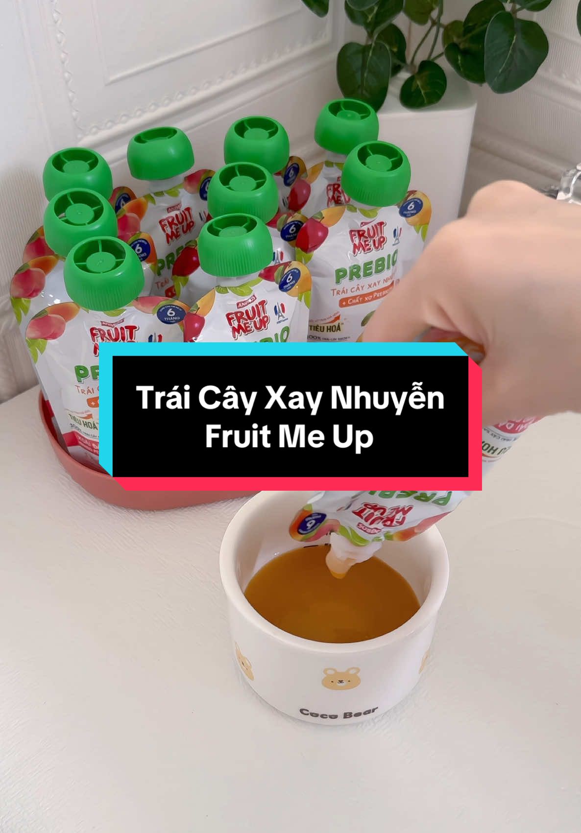 Bé nào lười ăn trái cây như Ruby nhà mình thì các mom thử tham khảo qua túi trái cây xay nhuyễn Fruit Me Up nhà Andros nha #FruitMeUp #TraiCayXayNhuyen #Prebio #ThucPhamTuNhien #KhongChatBaoQuan 