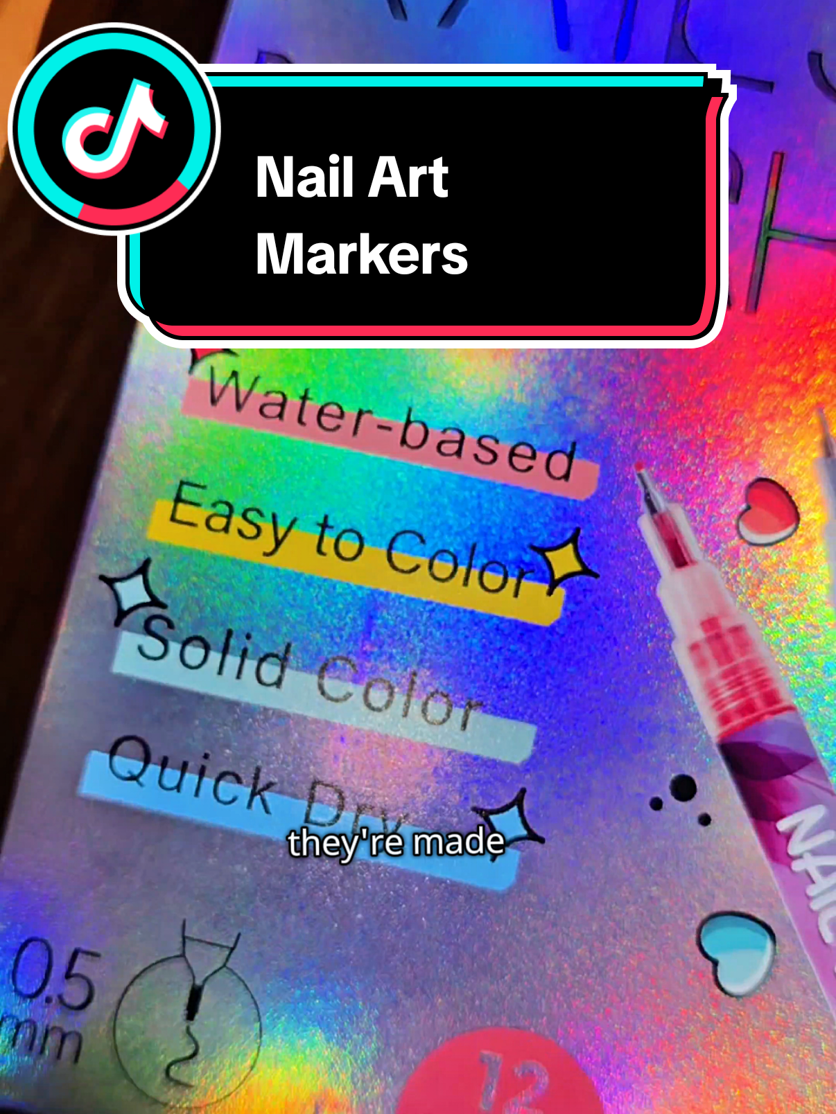 Replying to @naiyakitsune being water based you'd definitely want to top coat these to make the designs last 😊 #giftsforgirls #giftsforteens #giftsforher  #nailart #christmasgiftideas 