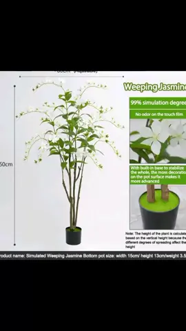 MODOFO Artificial flower Jasmine plants Modern aesthetic indoor floor potted for home decoration. #artificialflower #indoorpottedplants #tiktokaffiliate #fyp 