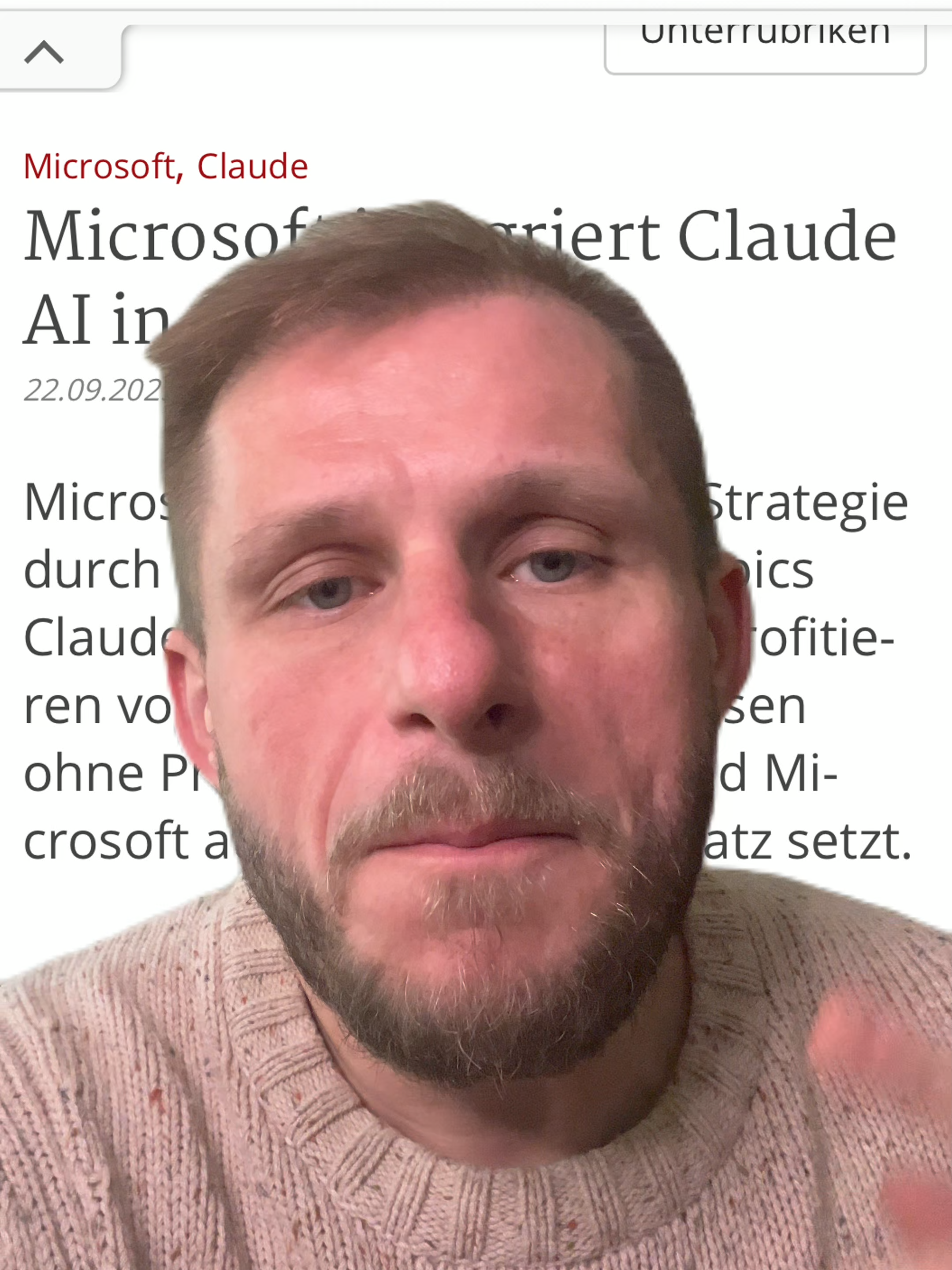 #microsoft schläft mit #Anthropic und bringt sein #KI Game damit auf ein neues Level. Das wird Office Produkte noch eine ganze Weile als Hauptpodukt für #unternehmer etablieren. Aber es ergeben sich daraus auch noch einige andere interessante Begebenheiten für Microsoft, die ich in diesem Video thematisiere. #chrisseyboth