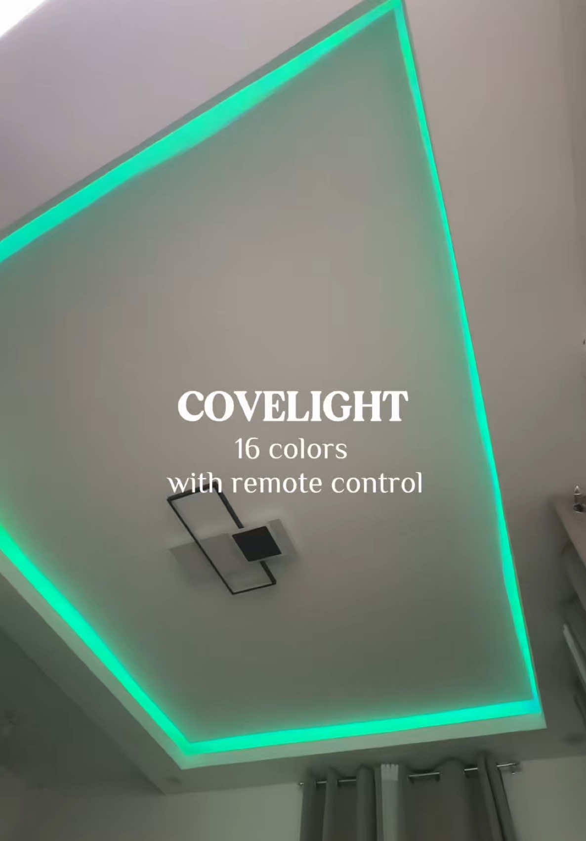 Replying to @DianaRosé & Co. yes! sobrang lakas maka aesthetic ng covelight na to! 16 colors with remote control pa 👌 #covelight #roomlight #lighting #ceilinglight #ledlight 