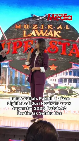 Program komedi popular, Muzikal Lawak Superstar 2025 kali ini memperkenalkan barisan juri baharu yang terdiri daripada Bella Astillah, Datuk Aznil Hj. Nawawi dan Zizan Razak. Sementera itu, pengacara popular, Datuk Ac Mizal pula diberikan tanggungjawab untuk mengemudi MLS2025. #MHnews #MediaHiburan 