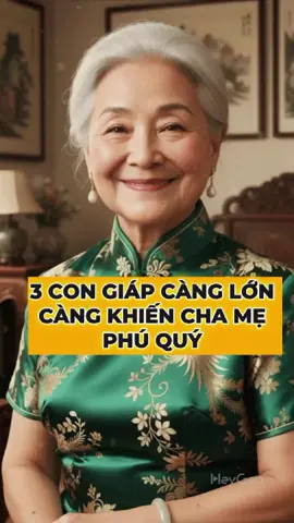 3 con giáp càng lớn càng khiến cha mẹ phú quý #tuviphongthuy #xuhuong #tuvi #tuvi12congiap 