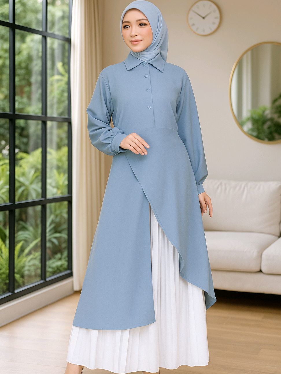 Athalia Long Tunik Kondangan Atasan Baju Muslim Casual #tunik #longtunik #atasanwanita #outfitideas #masukberanda 