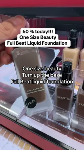 the sale is on 9/23/2025 for the ONE/SIZE BeautyFULL BEAT LIQUID FOUNDATION Turn Up The Base Full Beat Liquid TURN UP THE BASEP THE BASE Foundation that delivers füll coverage with a n soft matte finish. This longwear, waterproof, cunbe sweat-proof, silicone- free blurring foundation smooths skin for a flawless, all-day look. Perfect for anyone who wants a lightweight feel with high-performance coverage. #onesizebeauty #liquidfoundation #tiktokshopcreatorpicks #foundation #tiktokshoprestock