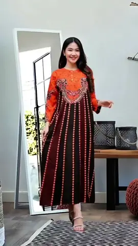 Longdress Batik syahrani Daster kancing lengan panjang Rayon #longdress #daster #fashion 