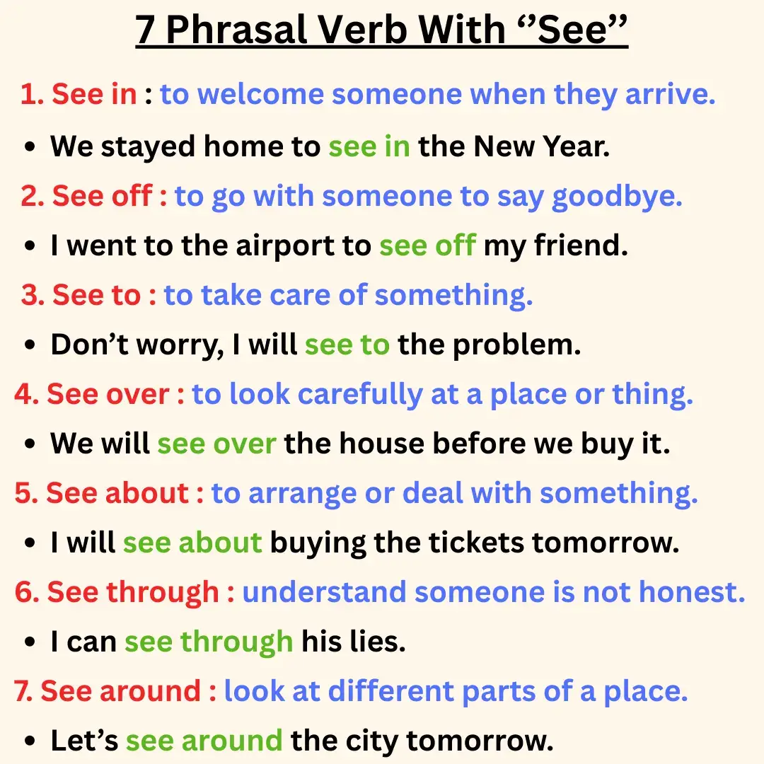7 Phrasal Verbs with 