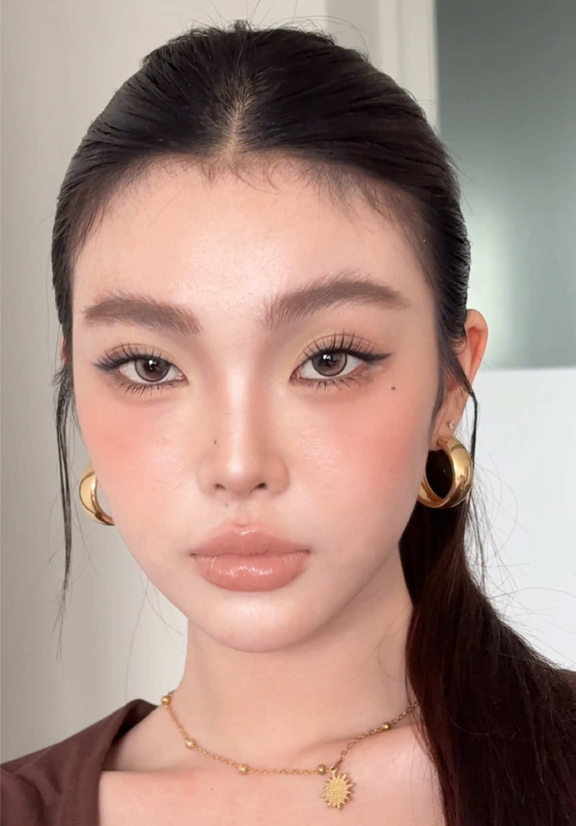 Clean girl kiểu Hàn với tone nâu nude🍄‍🟫 #makeup #saigon #hanoi #cleangirl #xh 