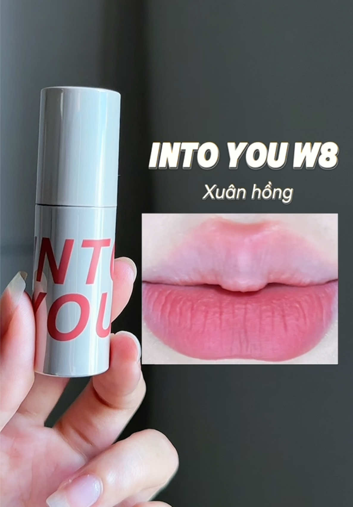 Son bùn lì mịn Into You W8 - Xuân hồng => Tone hồng này hợp cả da tone lạnh lẫn ấm luôn nhen 🌸✨ #intoyouw8 #goclamdep #reviewson #lolimeo #xuhuong 