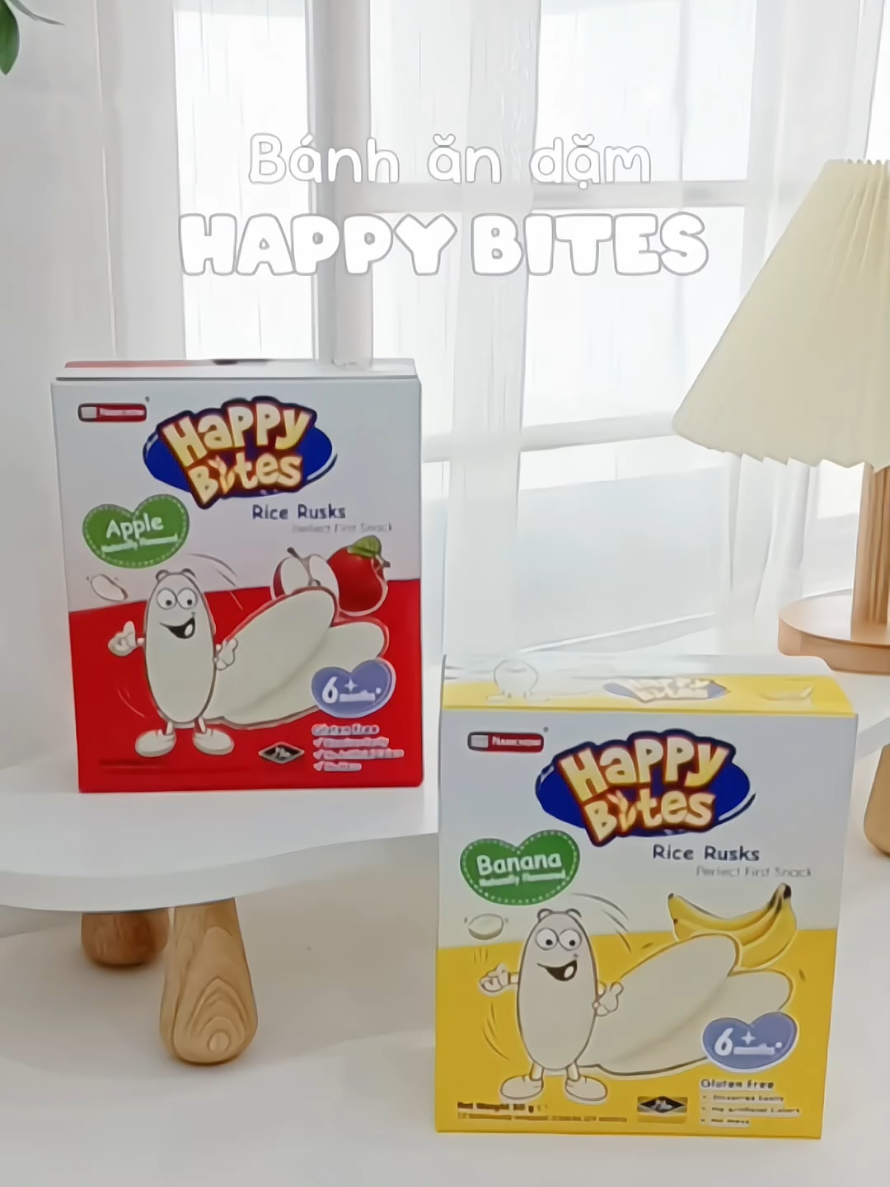 Bánh ăn dặm Happy Bites . Giòn, ngon, dễ tan bé nào cũng mê #tinymetuinho #banhandam #happybites #mebimsua #viral 