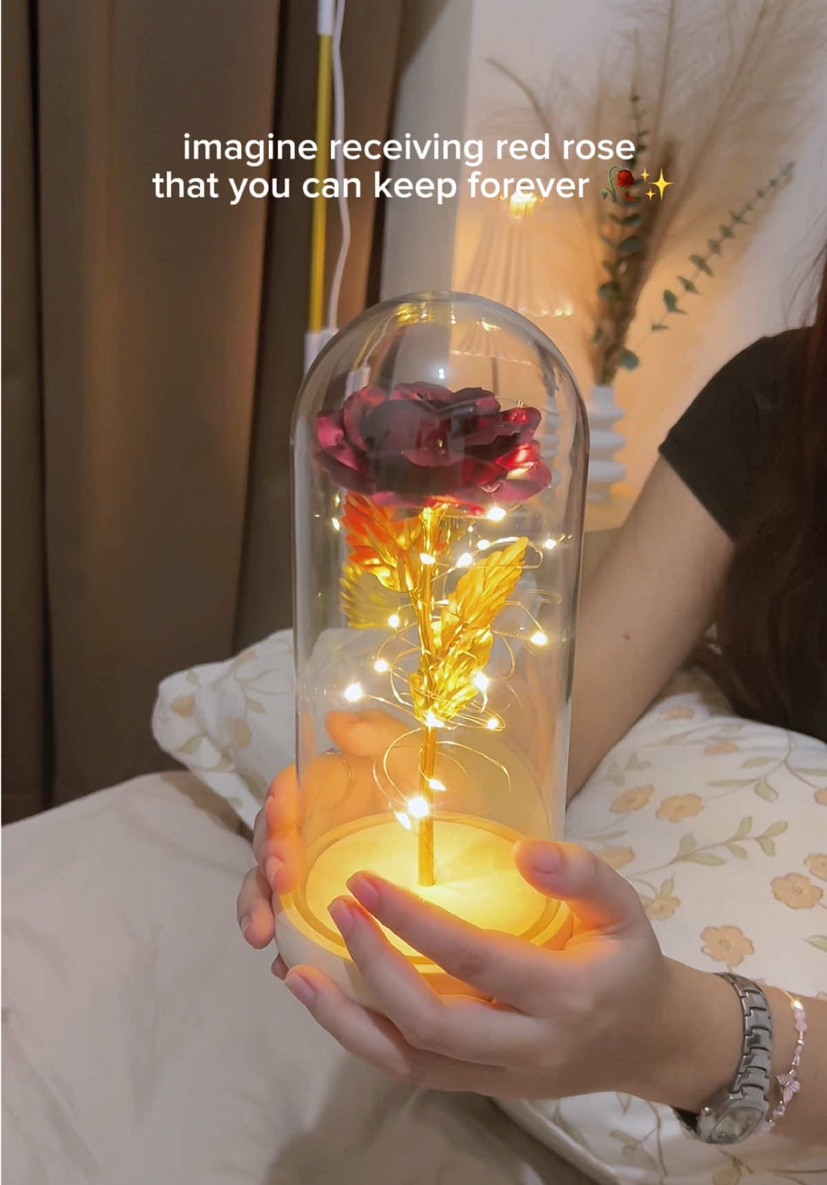 ang gandaaaaa 🥹 #rose #rosewithlights #giftforher #giftideas #flower 