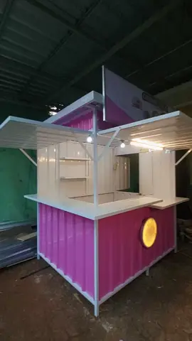jasa pembuatan booth kontainer  bisa custom sesuai ukuran dan desain inpo pemesanan DM/cek wa d bio#tehjumbo #esteh #booth #boothkontainer 