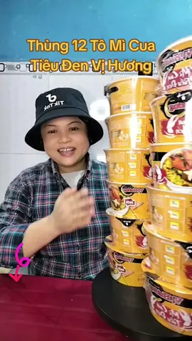 Thùng 12 Tô Mì Cua Tiêu Đen Vị Hương 80Gr/Tô 