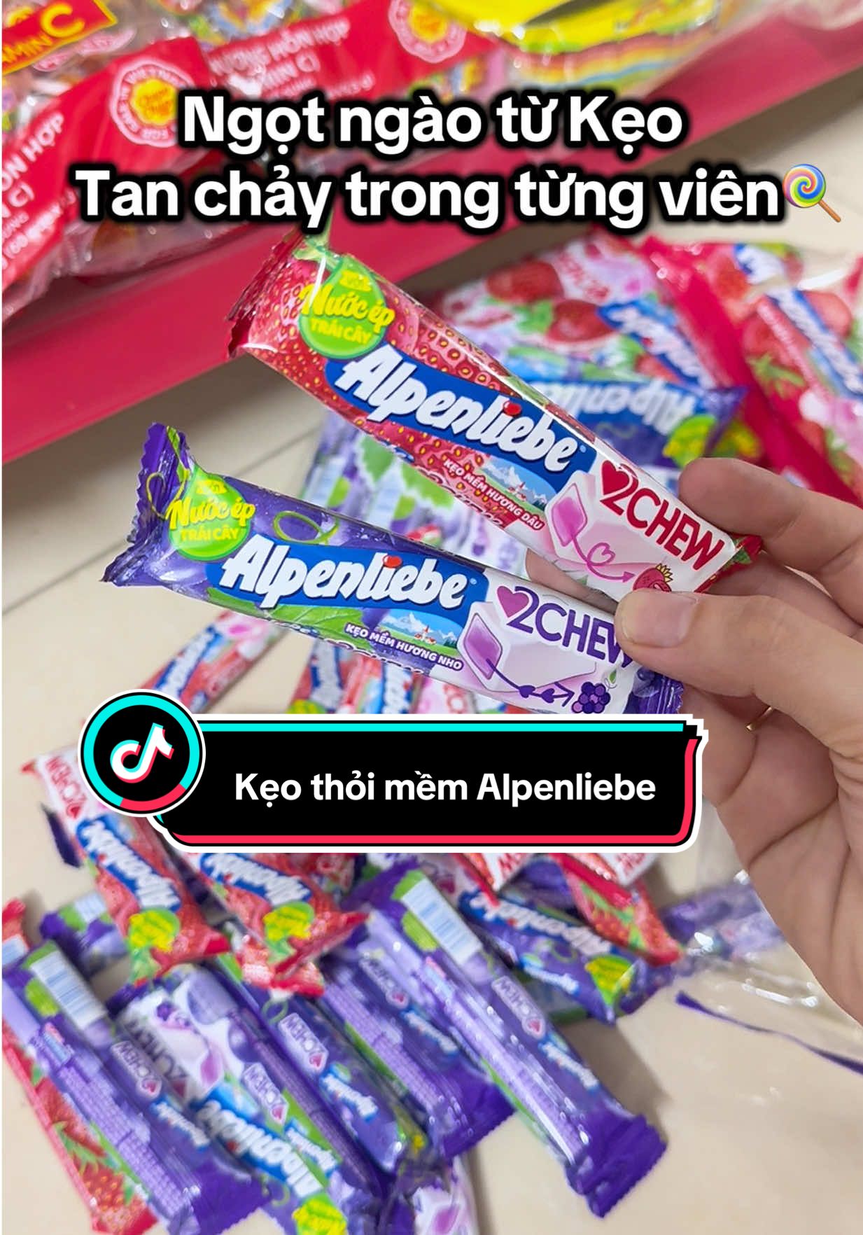 Kẹo thỏi mềm Alpenliebe đủ vị, ngọt ngào từ kẹo - tan chảy từng viên 🍭🍡🤤 #keotraicay #keodeotraicay #alpenliebe #ancungtiktok #anvat  @Tạp Hoá Cô Loan 🇻🇳 