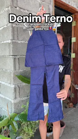 Denim terno for kids napaka ganda talaga#denim #ternoforkids #denimflarepants #foryoupage❤️❤️ #tiktokviral 