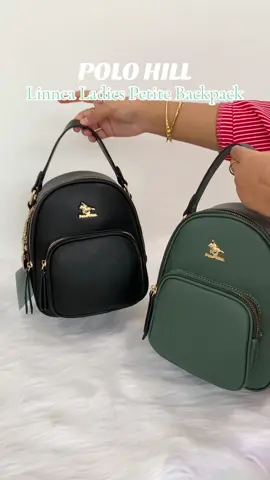 it's a sign for you to buy these bags to match with your bestie! 💚🖤💚🖤 POLO HILL Linnea Ladies Petite Backpack #polohillmalaysia #fyp #OOTD #backpack 