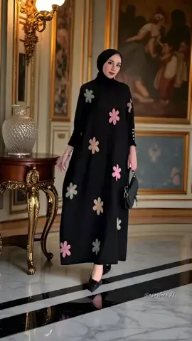 GONEGANI OFFICIAL - Dress Batwing Motif Bunga Bahan Cotton Knit Batwing Blossom Dress #dress #batwing #ootdfashion #gajiansale #promoguncang1010 