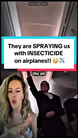 They are SPRAYING us with INSECTICIDE on airplanes!! 😳✈️ #health #news #healthnews #travel #tsa 