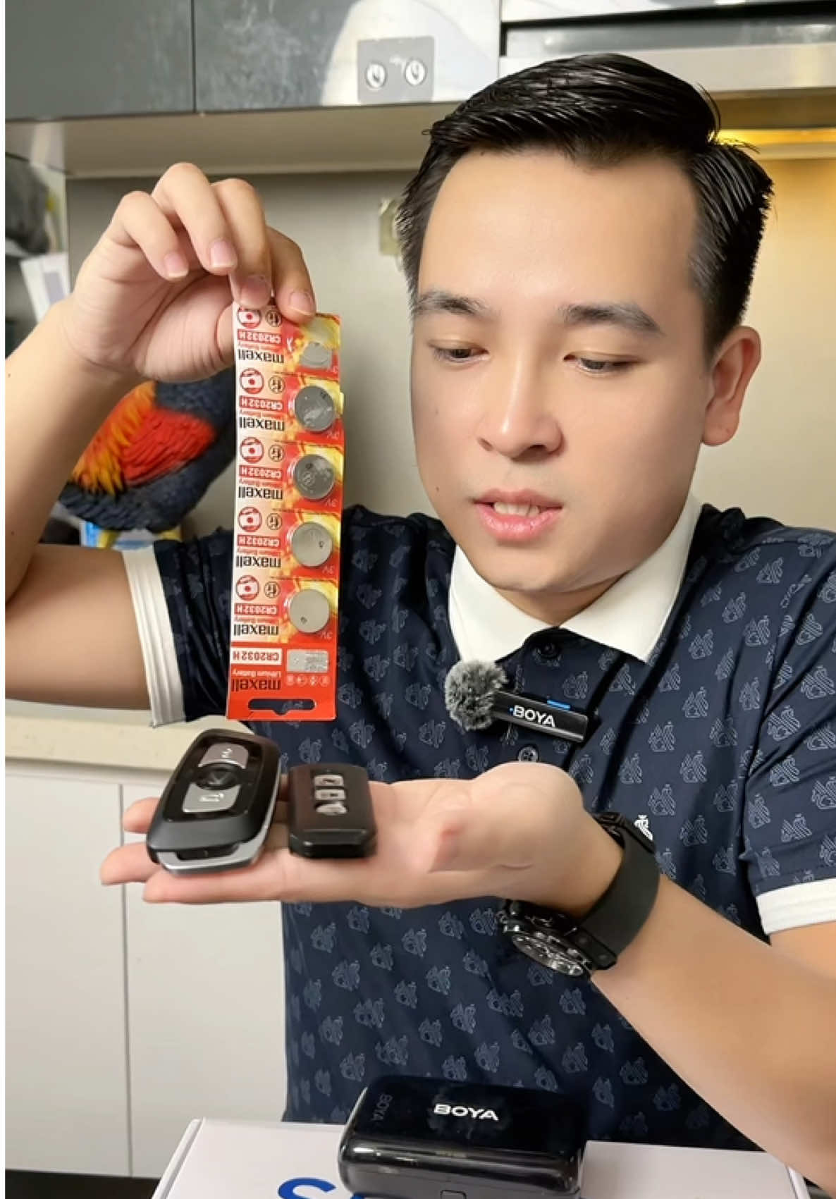 Vỉ 5 viên Pin Maxell CR 2032 Dung lượng cao thay remote, chìa khoá