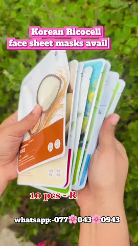 🍋 . Lemon masks 🫚 . Ginseng masks 🪸 . Seaweed masks 🫧 . Collegen masks 🥒 . Cucumber masks ☕️ . Coffee masks 🐌 . Snail masks 🌾 . Rice masks 🍃 . Greentea masks 🍅. pomegranate masks 🍯. Honey masks 🌵. Aloe masks 🥔 . Potato masks 💵Payment method :-  Cash deposit/ online transfer/cash on delivery   🚚 Island wide delivery within 2-3 days ☎️ whatsapp :- ‪+94 77 043 0943‬