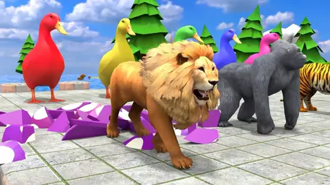 #3danimation #longslidegame #animals3d #animalsrungame #funny3danimals 