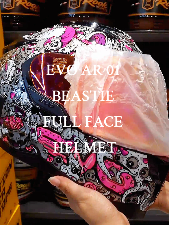 Original EVO AR-01 Beastie Fullface Helmet 🔥 #evo #evohelmet #EvoHelmetPhilippines  #dualvisorhelmet #fullfacehelmet 