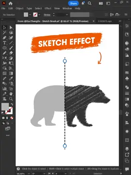 Adobe Illustrator 2025 - Tips Create Sketch Effect #ducthangds #designtools #illustratortricks #illustratortips #illustratortutorial 