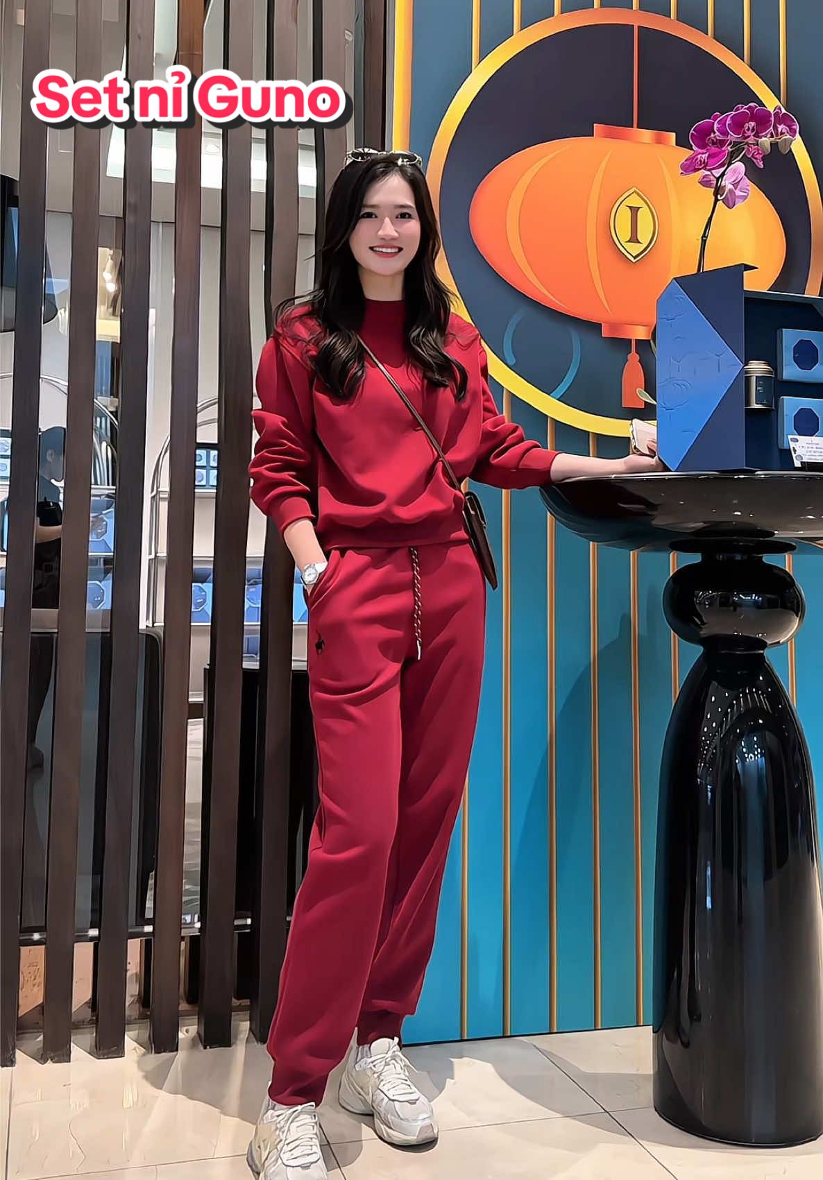 GUNO-Bộ quần áo nỉ Nam Nữ cổ tròn #setdoxinh #setninu #Guno #quynhchanhsa 