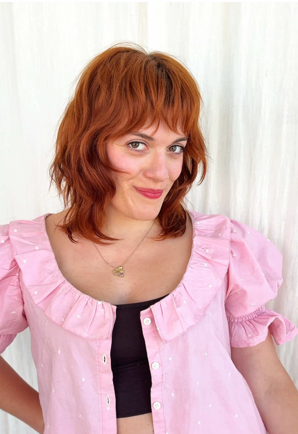 When I cut bangs on someone with a cowlick, I don’t try to cut straight through it. I almost carve them like a little fan, with different layers of length that overlap. Those shifts in length soften the way the hair moves and keep the cowlick from popping the bangs straight up or separating. That’s the beauty of the razor... it lets me create those subtle shifts in length so the bangs feel soft and intentional, not like they’re fighting your natural growth pattern.  And then when you combine your haircuts with New Wash, it’s game over. Here’s the truth: if your hair doesn’t look good when it air dries, it’s usually because of two things... your cut and your cleanser. Traditional foaming shampoos are detergents, and even the ones that say “moisturizing” are still stripping your hair of its natural oils. That’s why hair ends up fluffy and frizzy, then oily and flat a couple of days later. It’s a cycle I watched over and over with thousands of clients. Once I switched to New Wash, everything changed. It’s a cream cleanser, eco-friendly, detergent-free, and it brings out your natural texture in the softest way. No puff, no frizz, just waves and curls that fall where they’re supposed to. My clients don’t need 10 styling products anymore. For most, it’s just New Wash, maybe a little Hair Balm on the ends, and if they want a boost at the roots, a spritz of Undressed. That’s it. Low-maintenance, healthy hair that actually looks better the more you leave it alone. I have 20% off your first order on my site, just click the link in my bio