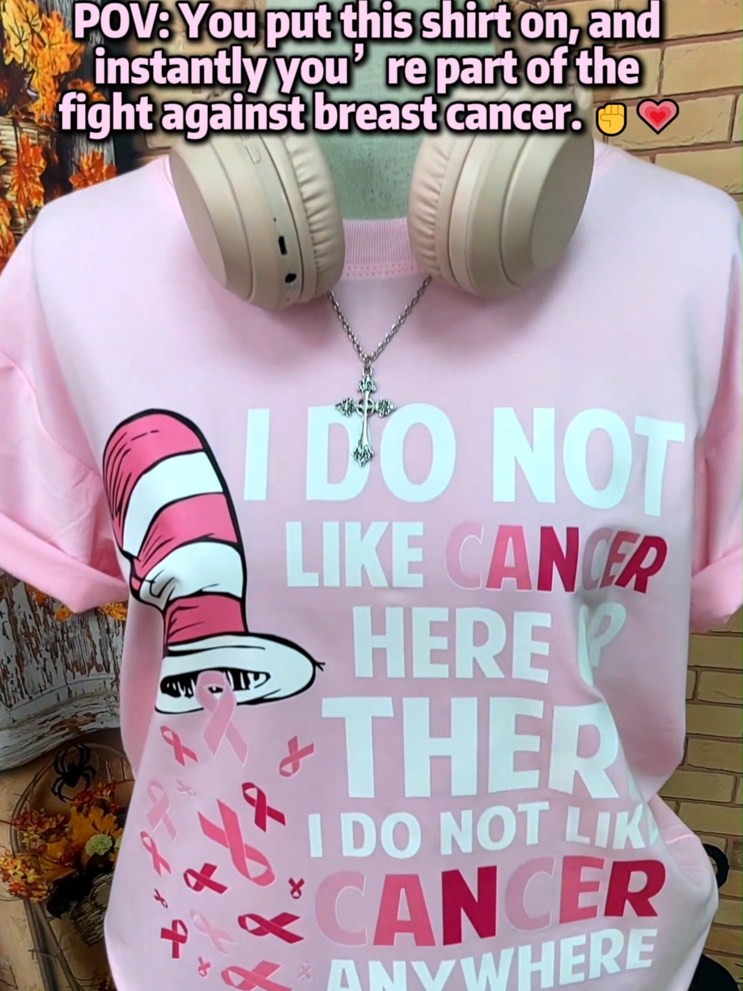 Rock This Shirt, Make a Difference! Let's Beat This Together! 🙌#TikTokShopFallDealsForYou #breastcancerawareness #womensshirt #breastcancerawarenessmonth #pinkmonth