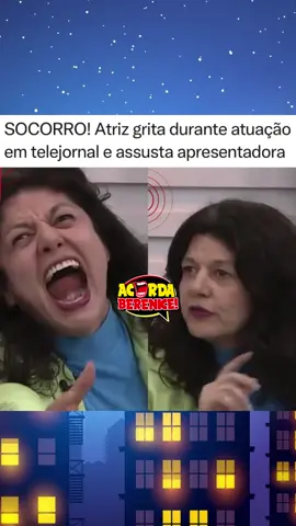Atriz grita durante atuação em telejornal e assusta apresentadora. O que acharam? #memes #memesbrasil #fy