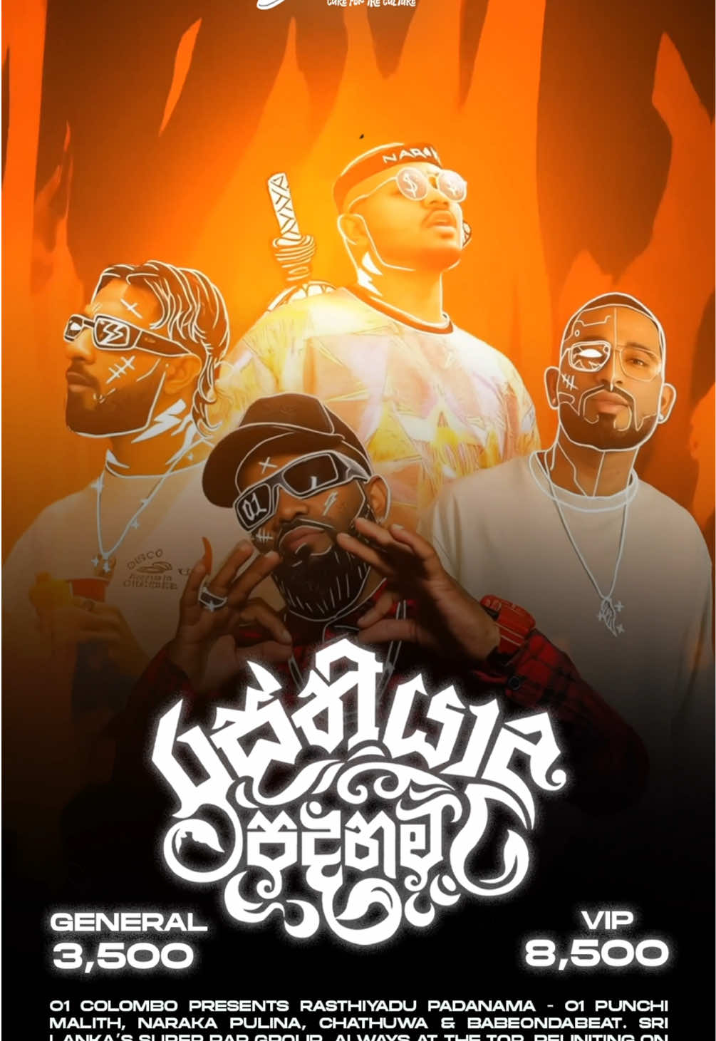 🇱🇰 Sri Lanka’s only rap supergroup headlines Beheth! Rasthiyadu Padanama — 01 Punchi Malith, Puliya, Chathuwa & BabeOnDaBeat — for the first time ever in Lanka. This is one performance you don’t want to miss. 🔥 📅 Date: Saturday, November 1, 2025 📍 Venue: Lotus Tower, Colombo 🎟 Phase 1 Tickets ✨ GA: LKR 3,500 👑 VIP: LKR 8,500 🎫 Grab yours now → behethconcert.com #Beheth #RasthiyaduPadanama #SriLankaHipHop @01 Punchi Malith @Chathuwa Padanama 11:11 @BabeOnDaBeat 
