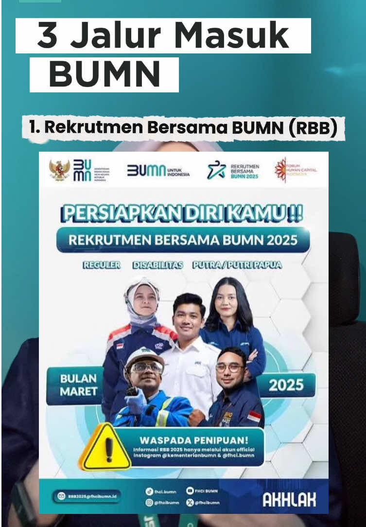 Kalian pilih jalur yang mana nih guys? #jalurmasukbumn #bumnuntukindonesia #danantaraindonesia #lokerbumn #foryoupage 