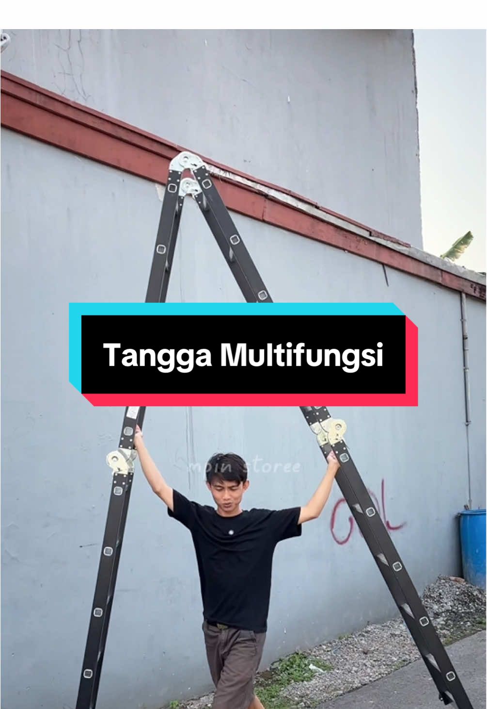 cari yang tinggi , pilihnya tangga lipat yang satu ini #tanggalipat #tanggateleskopik #tanggaalumunium 