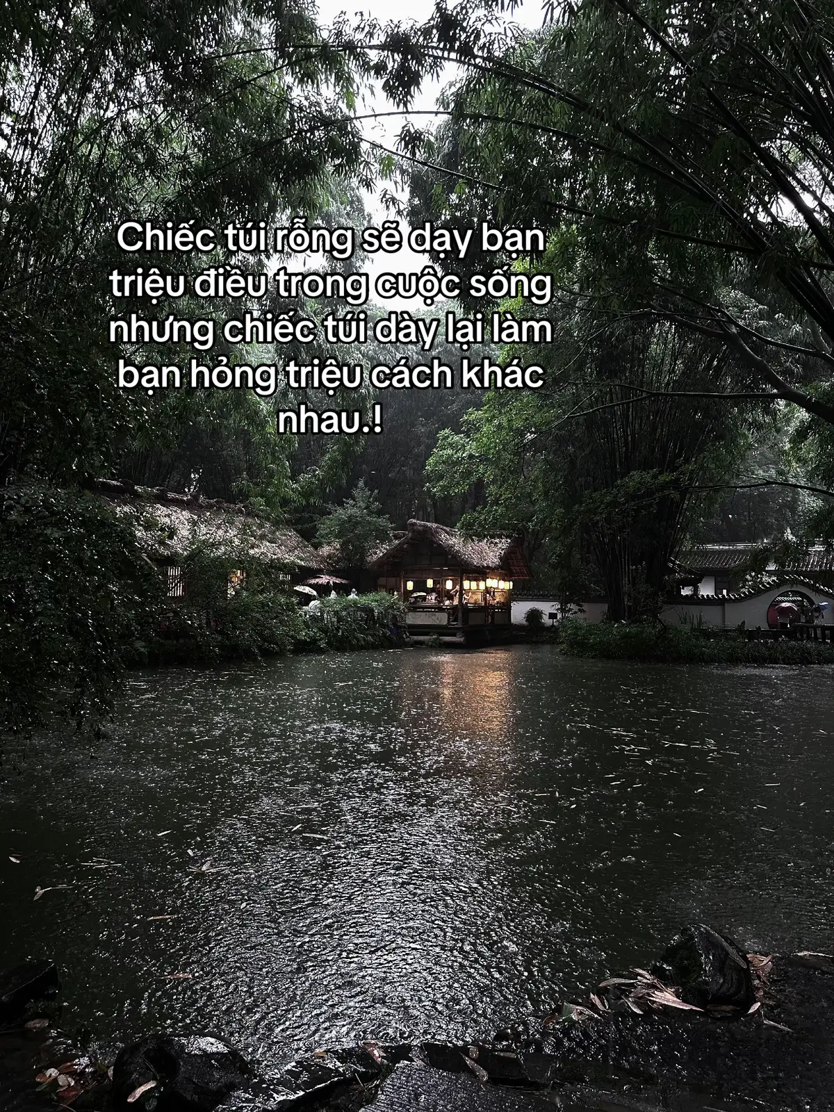 Chiếc túi rỗng sẽ dạy bạn triệu điều trong cuộc sống nhưng chiếc túi dày lại làm bạn hỏng triệu cách khác nhau.! #tamtrang #cuocsong #sttdoi 