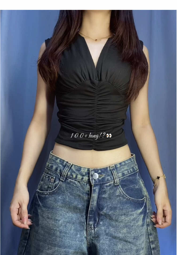 kikay girly top in black ♠️  #topsforwomen #vxn OOTD #outfitideas #outfitinspo 